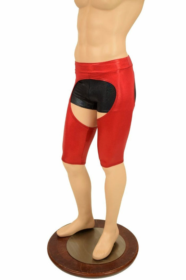Mens "Sahara" Shorts Chaps in Red Sparkly - 4