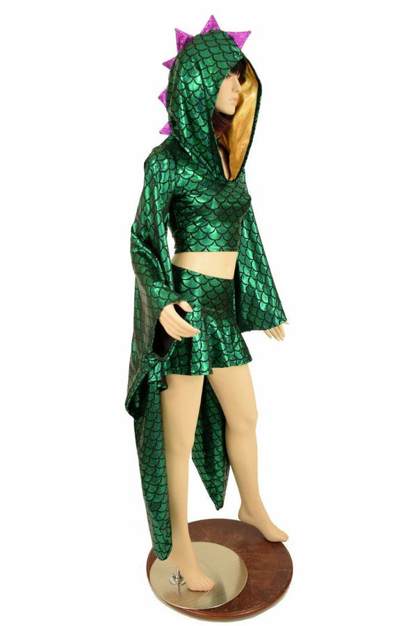 Dragon Tail Skirt & Crop Hoodie Set - 2