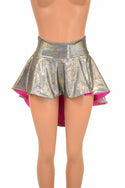 Silver Hi Lo Mini Flip Skirt - 2