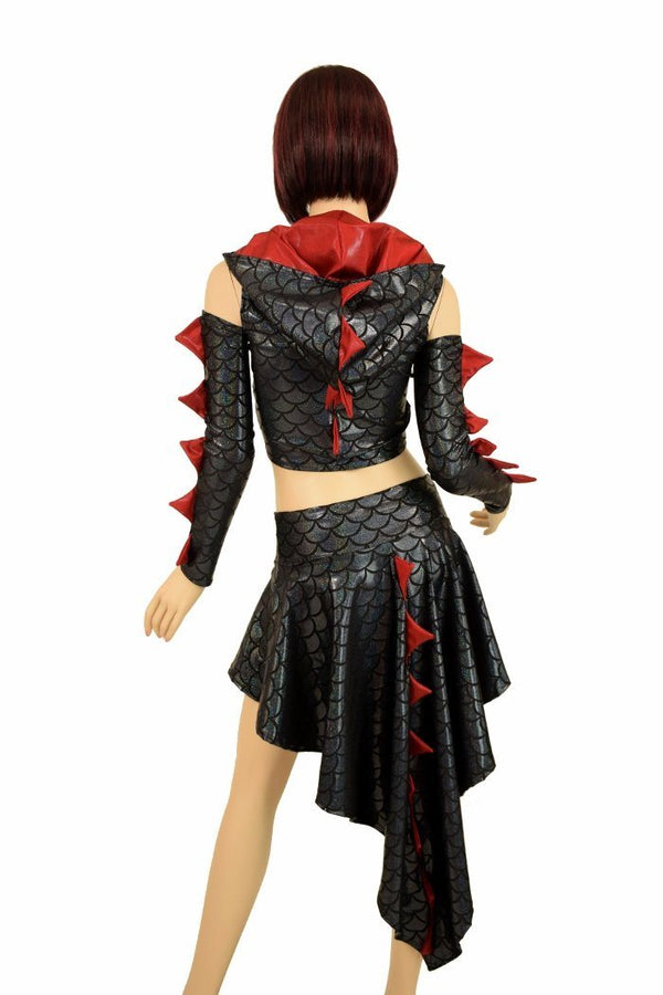 Dragon Tail Skirt & Crop Hoodie Set - 5