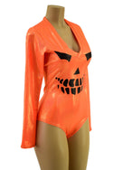 Long Sleeve Wicked Pumpkin Grin Romper - 3