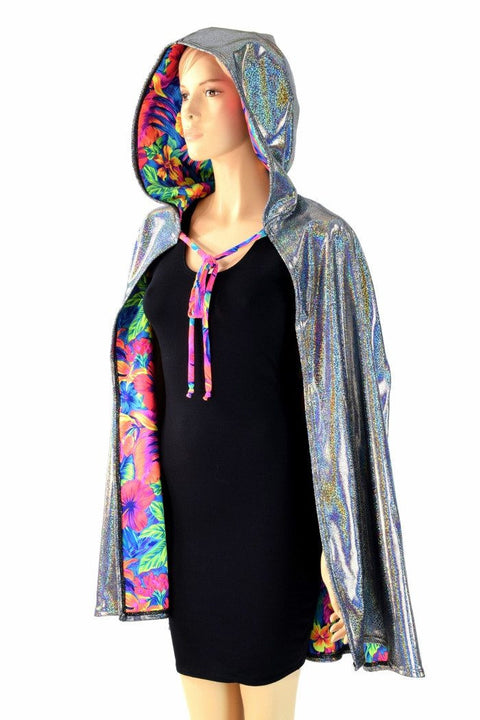 35" Reversible Hooded Cape - Coquetry Clothing