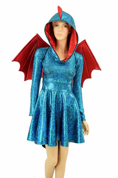 Dragon Skater Dress Set (+Dragon Wings!) - Coquetry Clothing
