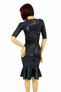 Black Mermaid Wiggle Dress - 3