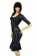 Black Mermaid Wiggle Dress - 5