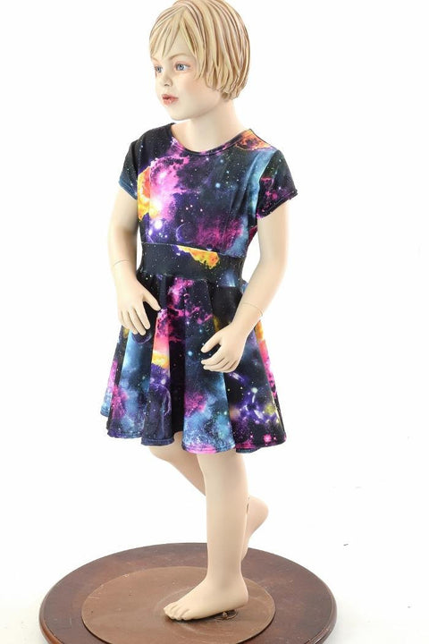 Girls Galaxy Skater Dress - Coquetry Clothing