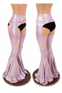 Lilac Holo Bell Bottom Flare Chaps (shorts sold separately) - 1
