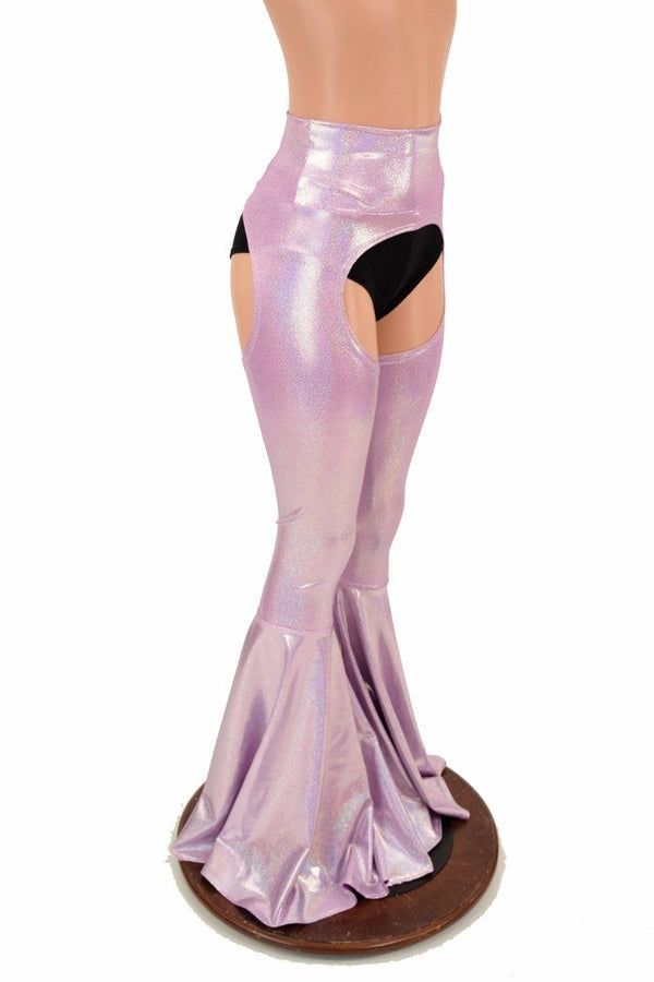 Lilac Holo Bell Bottom Flare Chaps (shorts sold separately) - 7