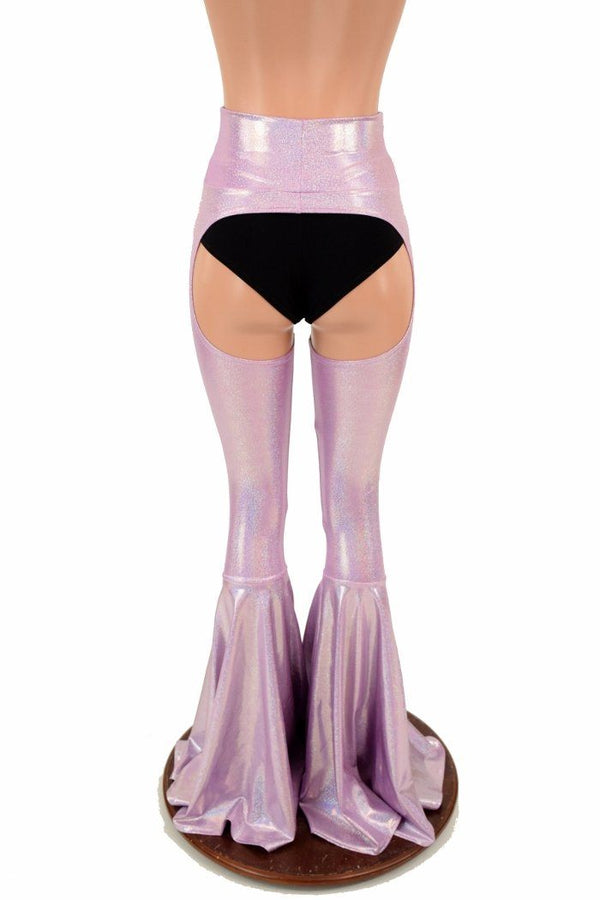 Lilac Holo Bell Bottom Flare Chaps (shorts sold separately) - 6