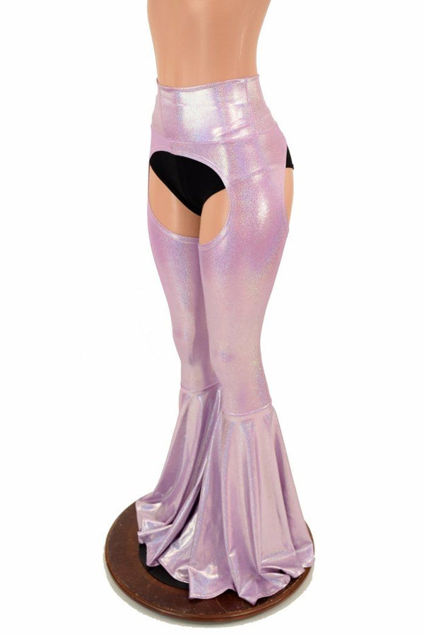 Lilac Holo Bell Bottom Flare Chaps (shorts sold separately) - 4