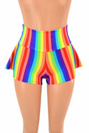 Rainbow Stripe Ruffle Rump Shorts - 2