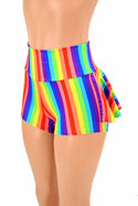 Rainbow Stripe Ruffle Rump Shorts - 1