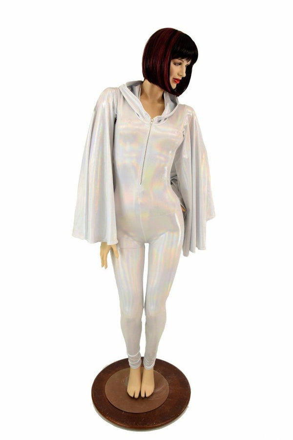 Flashbulb Catsuit with Fan Sleeve Wings - 2