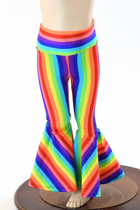 Kids Rainbow Bell Bottom Flares - Coquetry Clothing