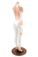 SpellBound Catsuit in Silver on White Shattered Glass - 7