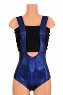 Blue Sparkly Jewel Suspender Romper - 6