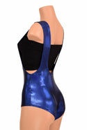 Blue Sparkly Jewel Suspender Romper - 4