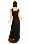 Smooth Black Grecian Gown - 4