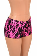 UV Glow Pink Lightning Lowrise Shorts - 2
