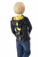 Childrens Black & Gold Dragon Hoodie - 6