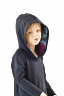 Childrens Black Soft Knit Galaxy Hoodie - 3
