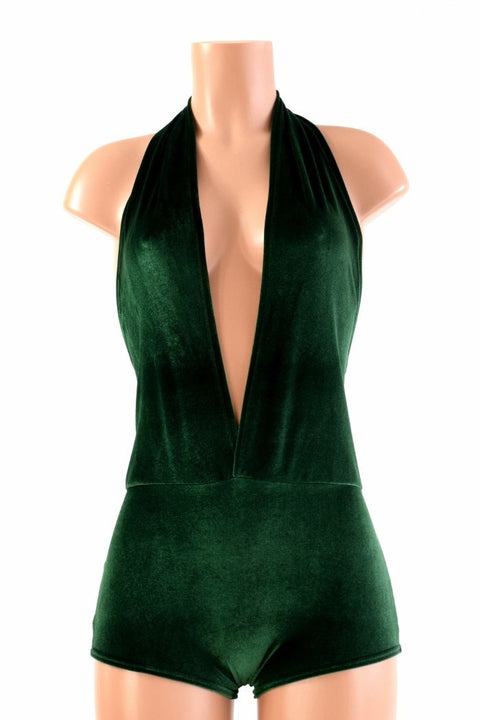 Green Velvet Josie Romper - Coquetry Clothing