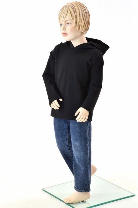 Childrens Black Zen Long Sleeve Hoodie - Coquetry Clothing