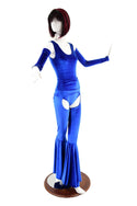 Sapphire Blue Velvet Chaps Outfit - 3