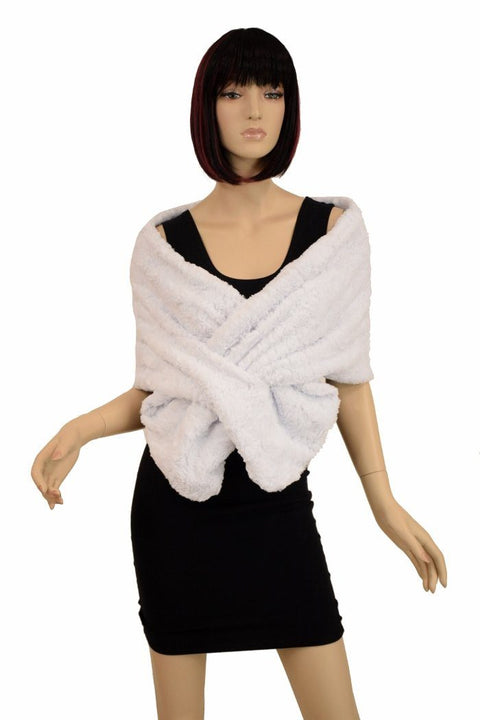 Minky Faux Fur Keyhole Stole Shawl - Coquetry Clothing