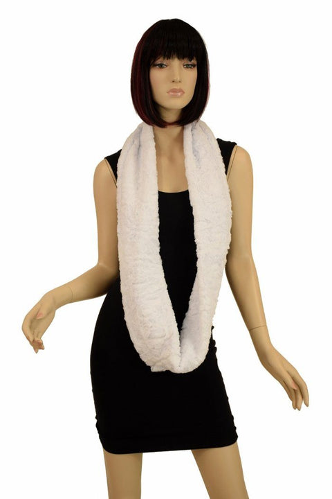 Snowdrift White Minky Infinity Scarf - Coquetry Clothing