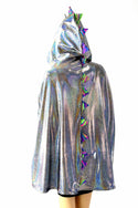 Reversible Spiked Hooded Cape - 4