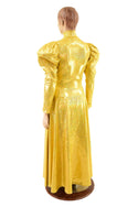 Open Fronted Full Length Gown with Victoria Sleeves and Silver Snaps - 4