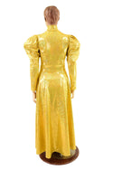 Open Fronted Full Length Gown with Victoria Sleeves and Silver Snaps - 5
