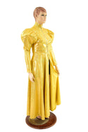 Open Fronted Full Length Gown with Victoria Sleeves and Silver Snaps - 6