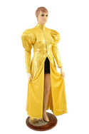 Open Fronted Full Length Gown with Victoria Sleeves and Silver Snaps - 8