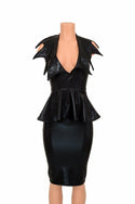 Black Mystique Peplum & Skirt Set - 1