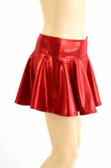 Red Metallic Mini Rave Skirt - 3