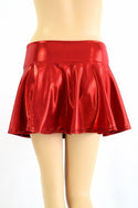 Red Metallic Mini Rave Skirt - 4