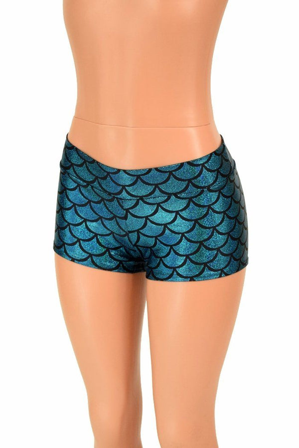 Turquoise Mermaid Lowrise Shorts - 4
