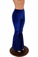 Velvet High Waist Bell Bottom Flares - 2