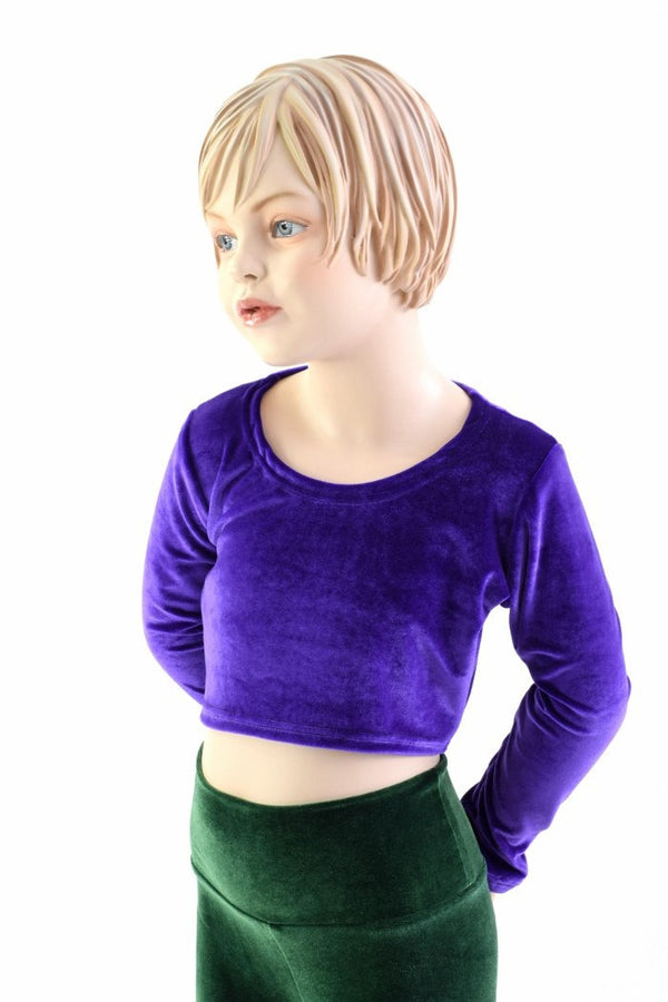 Girls Long Sleeve Purple Top (TOP ONLY) - 1