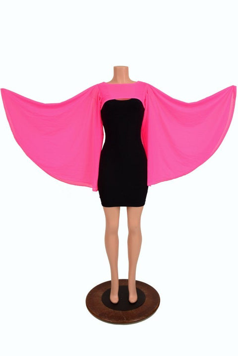 Pink Mesh Fan Sleeve Bolero - Coquetry Clothing