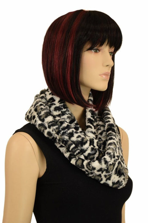 Snow Leopard Minky Infinity Scarf - Coquetry Clothing