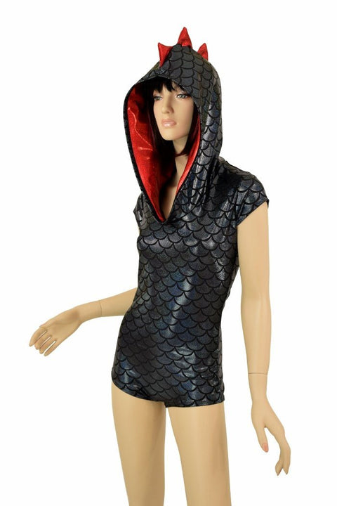 Black & Red Dragon Romper - Coquetry Clothing