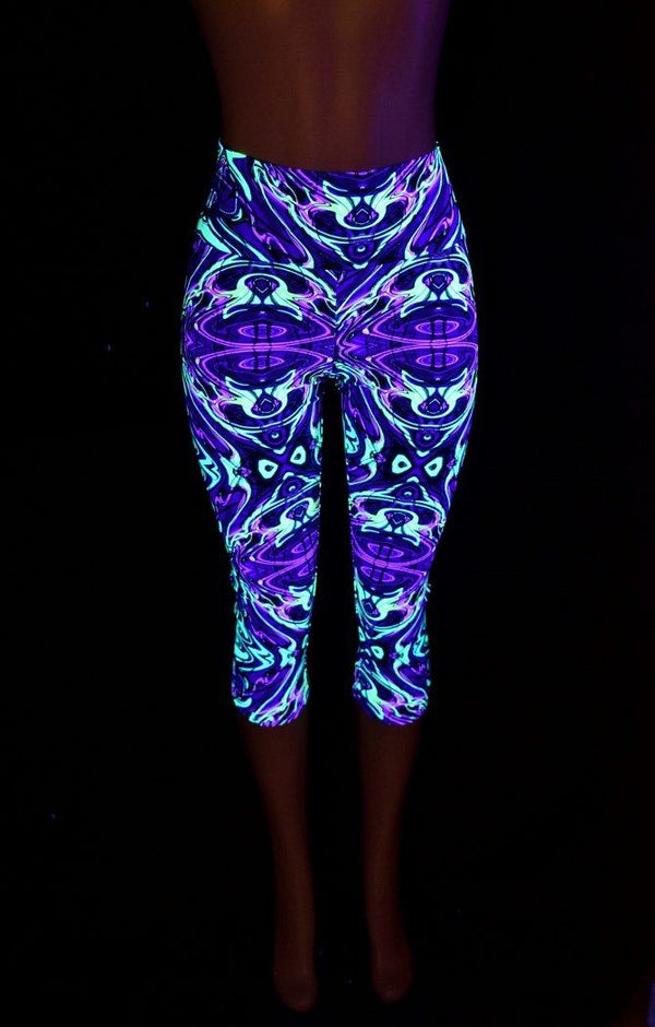 Neon Melt High Waist Capri Leggings - 5