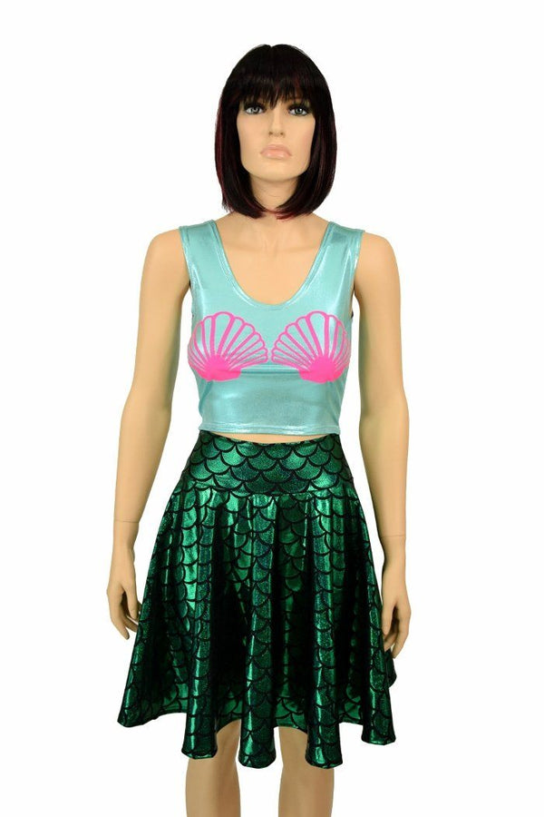 Seafoam Seashell Crop Top | Coquetry Clothing