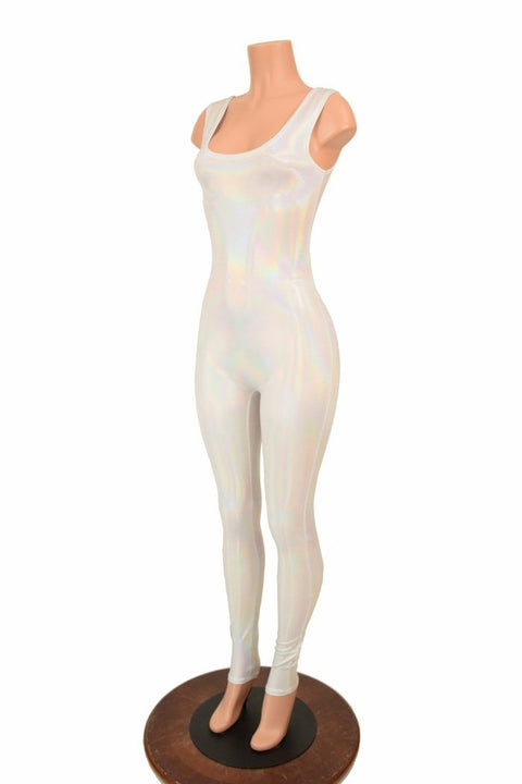 Flashbulb Tank Holographic Catsuit - Coquetry Clothing