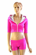 Neon Pink Dragon Hoodie Set - 5