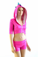 Neon Pink Dragon Hoodie Set - 4