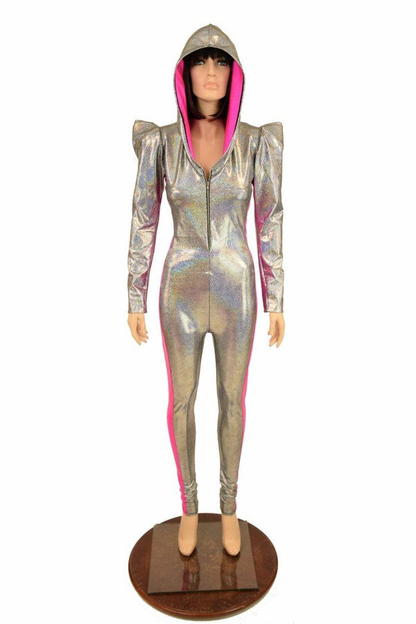 Hooded Side Panel Catsuit - 2